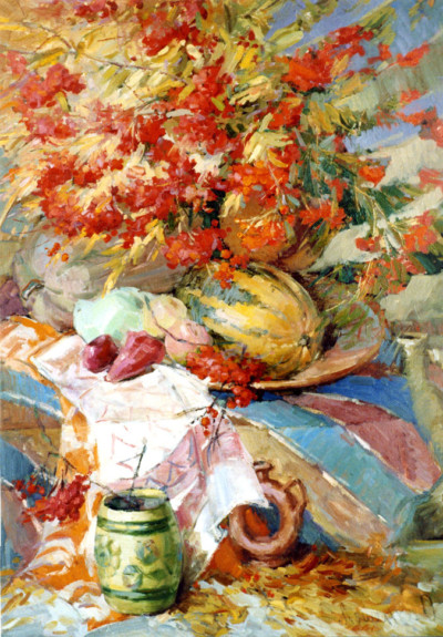 Ukrainischer Herbst 102х76 cm, Öl, Leinwand - zu kaufen - Malerein Olga Liashenko