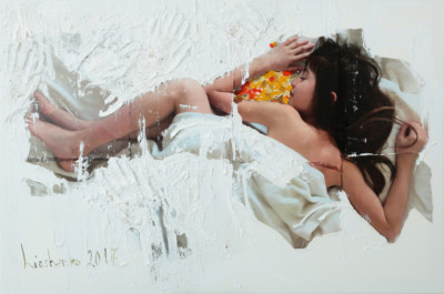 Kindheit 80x120 cm, Druck hinter Acrylglas - zu kaufen - Malerein Olga Liashenko